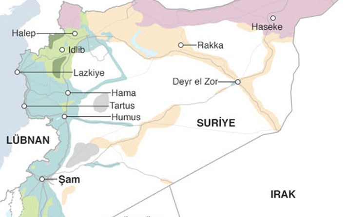 Suriye savaşı harita kana bulandı ateşkesten bu yana...