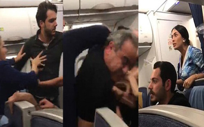 Uçakta başlayan kavga istanbul'da bitti