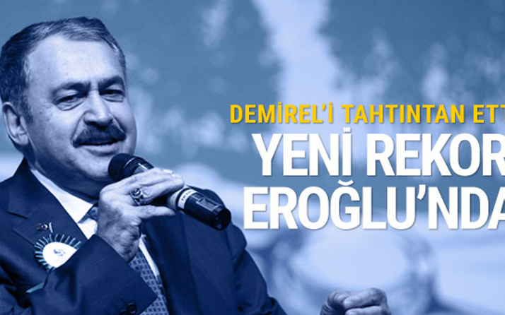 Bakan Eroğlu "baraj rekortmeni" oldu