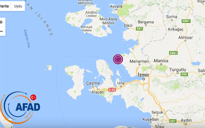 Son deprem 4.8 büyüklüğünde oldu İzmir- Edremit ve...