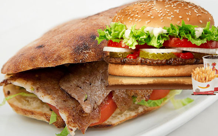 Bir whopper hamburger ile et döner kaç kalori?