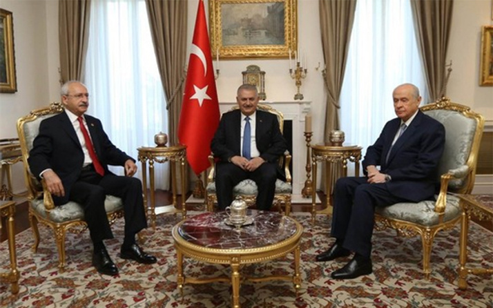 TBMM'de sürpriz zirve! Yıldırım, Bahçeli ve Kılıçdaroğlu...