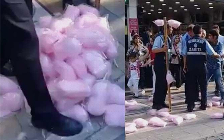 Zabıtadan skandal görüntü: Herkes tepki gösterdi!