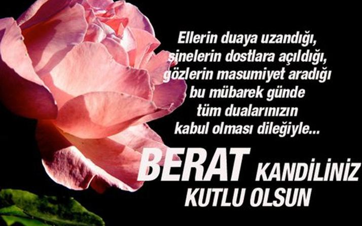 Resimli kandil mesajları Berat Kandili hadisleri ve ayetleri-2018