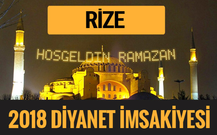 2018 İmsakiye Rize- Sahur imsak vakti iftar ezan saatleri