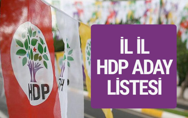 HDP milletvekili adayları 2018 isim listesi tüm iller