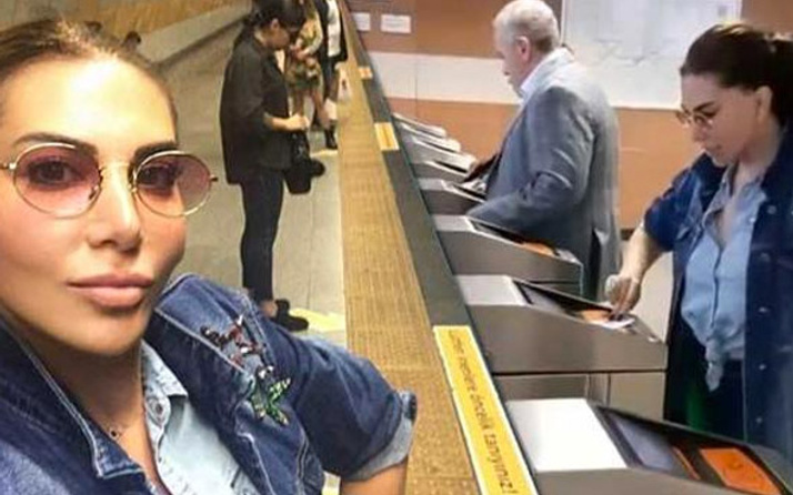 Toplu taşımada ünlü var! Herkesi metroya binmeye davet etti