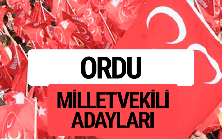 MHP Ordu milletvekili adayları 2018 YSK kesin listesi