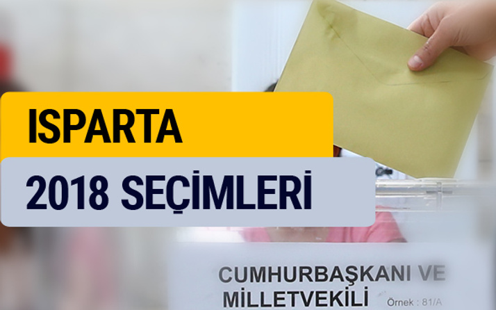 YSK Isparta seçim sonucu 2018 sonuçları