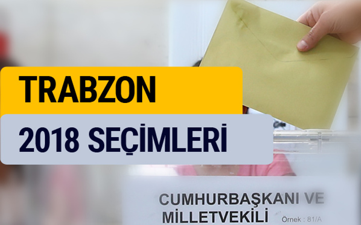 YSK Trabzon seçim sonucu 2018 oy sonuçları