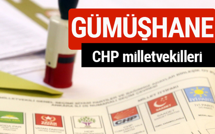 CHP Gümüşhane Milletvekilleri 2018 - 27. dönem Gümüşhane listesi