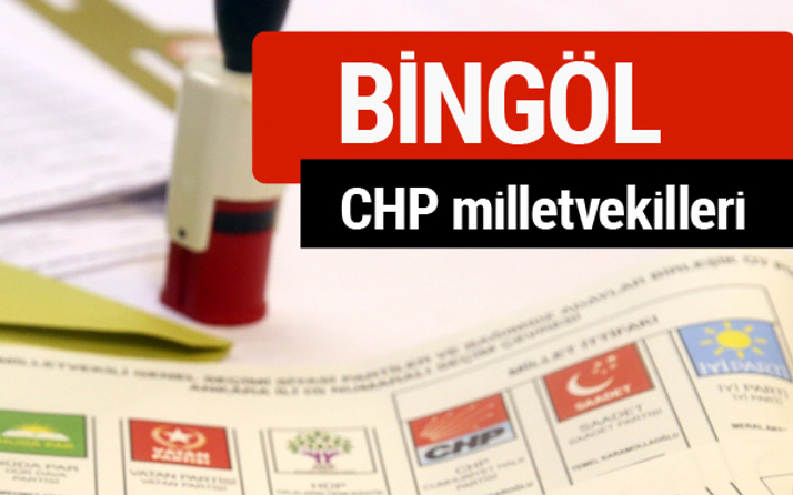 CHP Bingöl Milletvekilleri 2018 - 27. dönem Bingöl listesi