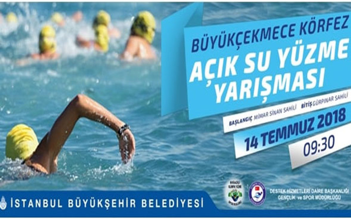 İstanbul Büyükşehir Belediyesi Büyükçekmece Körfezi'nde yüzme yarışı düzenliyor