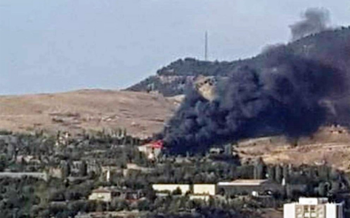 Ankara'da askeri kışlada alevler yükseldi
