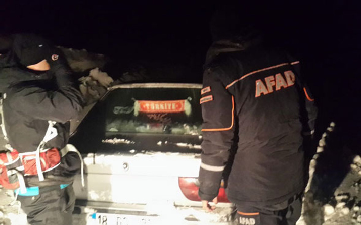 Donmak üzere olan sürücünün imdadına AFAD yetişti