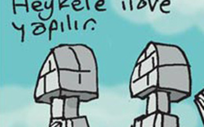 Memecan'dan 'ucube heykel'e ek!