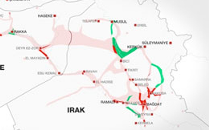 IŞİD'in işgal haritası! Tek tek aldılar