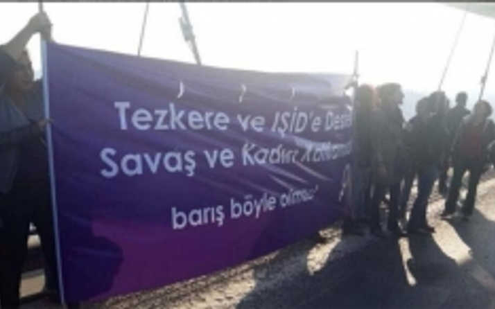 Boğaz Köprüsü'nde kadınlardan tezkere karşıtı eylem