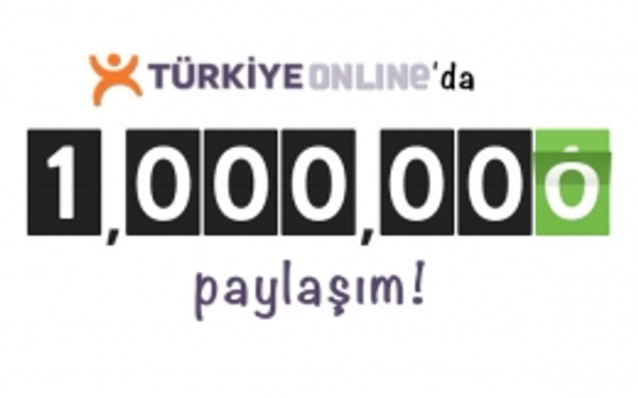 TürkiyeOnline 1 milyonuncu paylaşıma ulaştı
