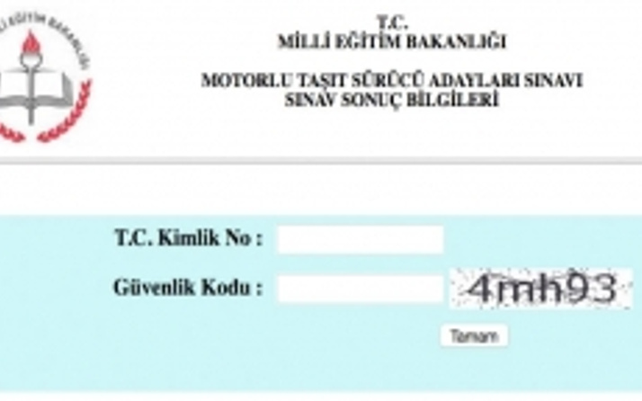 Ehliyet Sinav Sonuclari Sorgulama Sistemi Internet Haber