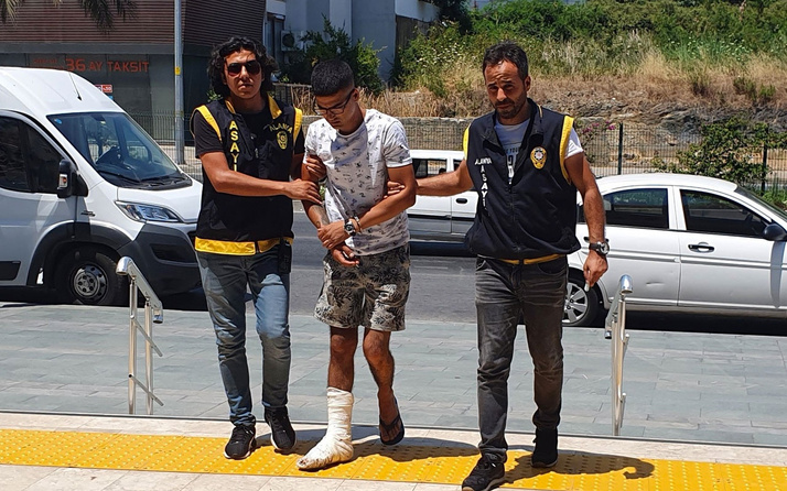 Antalya'da balkondan atlayan hırsızın ayağı kırıldı