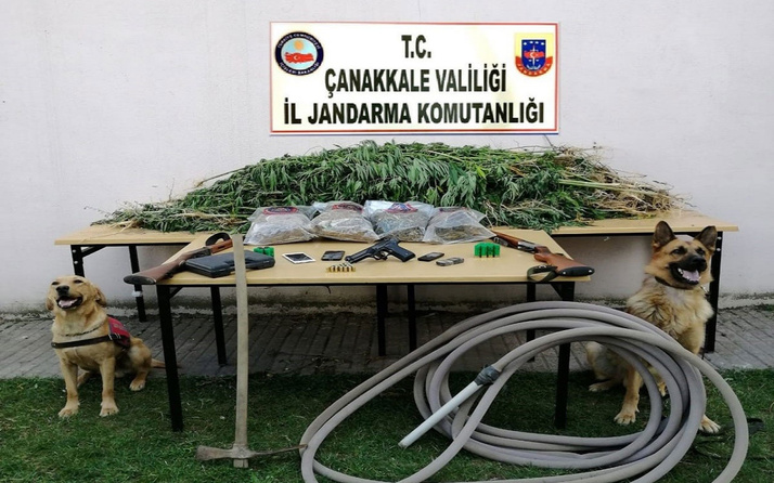 Çanakkale'de jandarma drone ile uyuşturucu operasyonu düzenledi