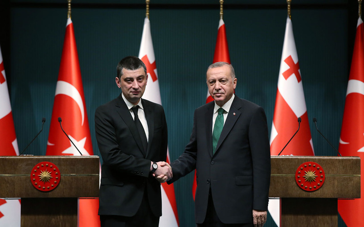 Gürcistan Başbakanı ile görüşen Erdoğan: 3 milyar dolara çıkaracağız