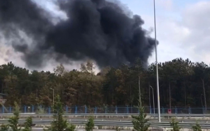 Çekmeköy'deki askeri alanda ormanda yangını