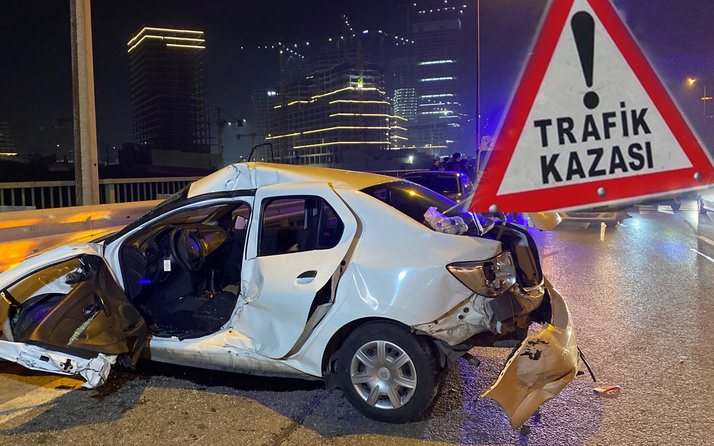 15 Temmuz Şehitler Köprüsü'nde kaza için rapor tutan kişilere bir başka araç çarptı