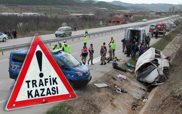 Amasya'da minibüs yol kenarındaki kanala düştü 2 ölü 7 yaralı