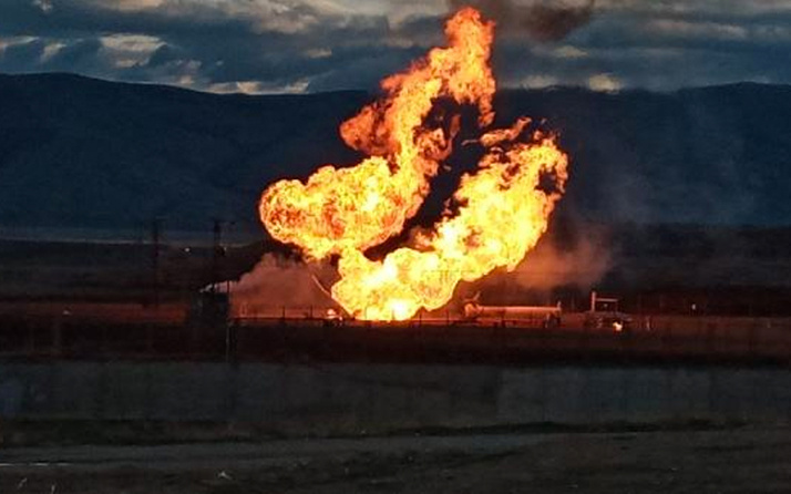 Ağrı Gürbulak Sınır Kapısı'nda doğal gaz boru hattında patlama