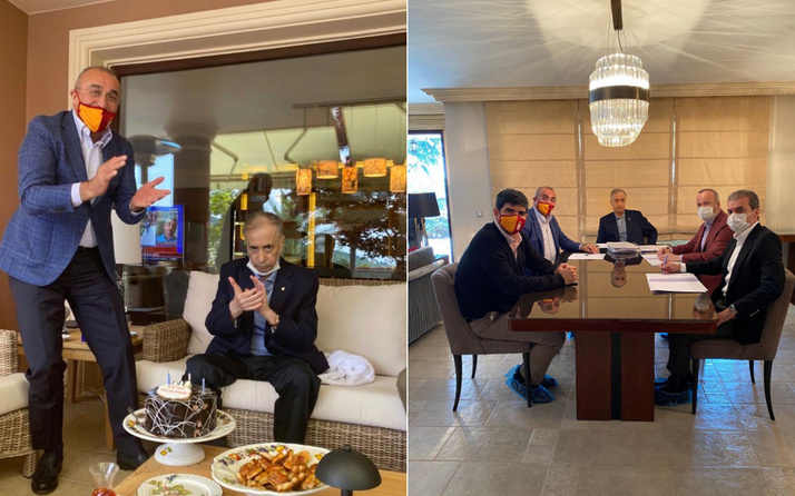 Galatasaray yöneticilerinden başkan Mustafa Cengiz'e ziyaret