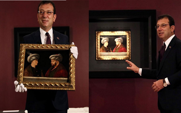 Ekrem İmamoğlu, Fatih Sultan Mehmet'in tablosunu kamuoyuyla paylaştı