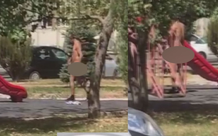 Sivas'ta çıplak adam isyanı!  Çocuk parkında öylece gezdi