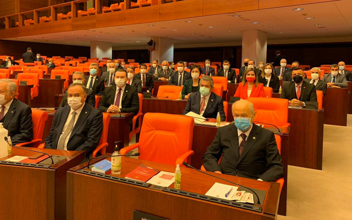 MHP Lideri Devlet Bahçeli, 2021 bütçe görüşmeleri için Meclis'te