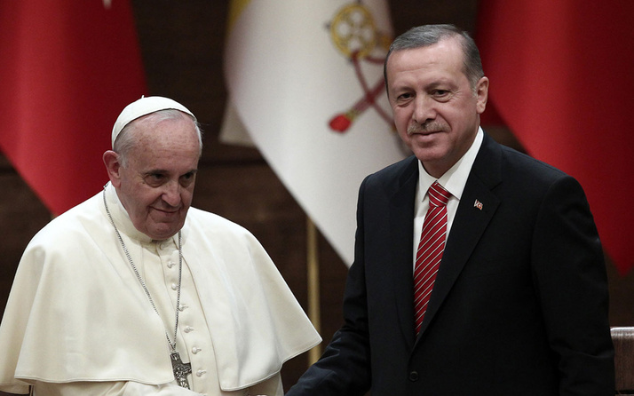 Papa Irak ziyareti sonrası Cumhurbaşkanı Erdoğan'a telgraf gönderdi