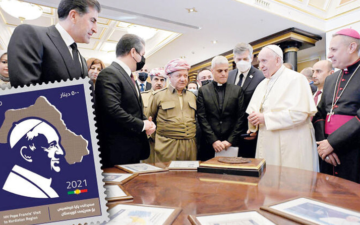 Papa pulunda harita rezaleti! Büyük Kürdistan propagandası yaptılar