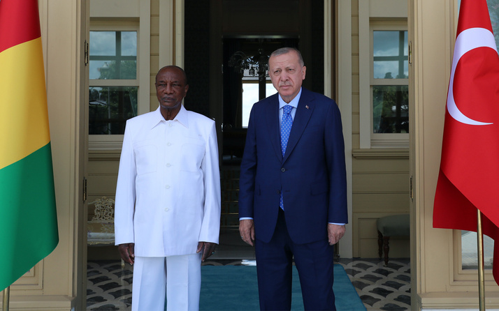 Cumhurbaşkanı Erdoğan Gine Cumhurbaşkanı ile görüştü