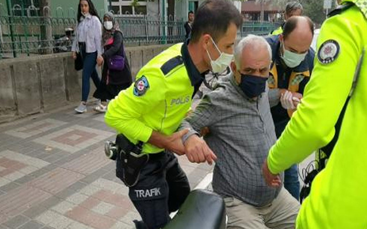 Bursa'da motosiklet sürücüsü bin 300 lira cezayı duyunca fenalık geçirdi