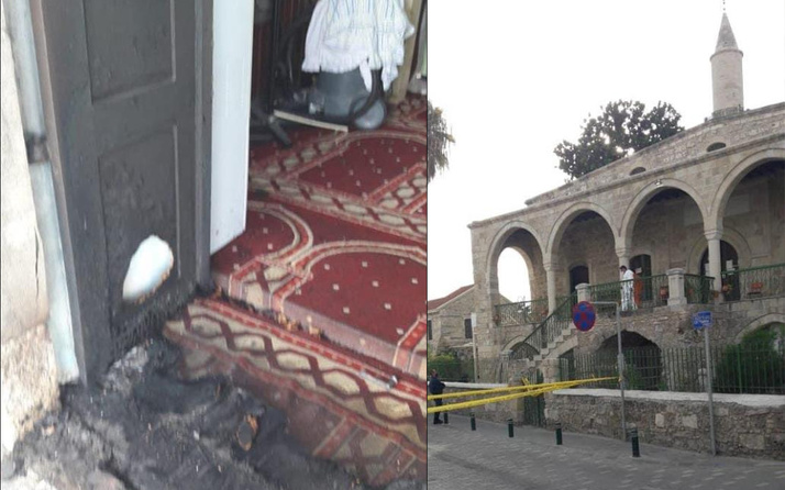 GKRY'de tarihi camiye çirkin saldırı! Kundaklanarak yakılmaya çalışıldı