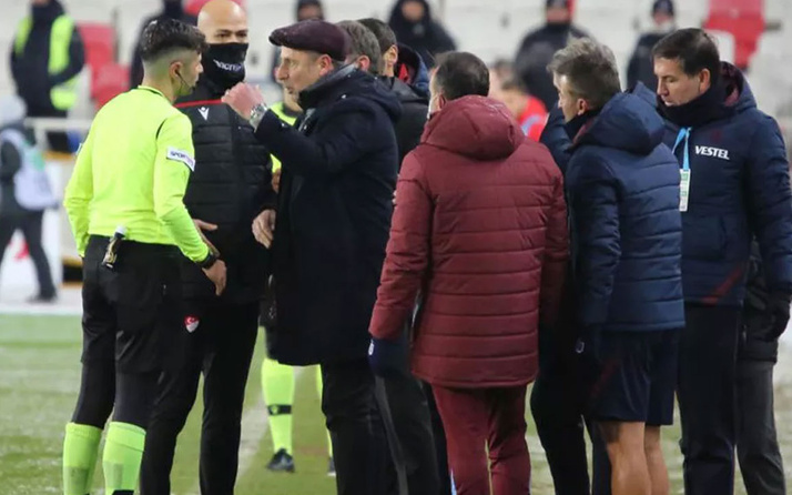 Trabzonspor'da Abdullah Avcı şoku! Kırmızı kart gördü