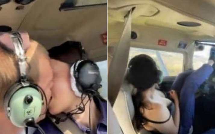 Pilot ile stajyeri havada cinsel ilişkiye girdi fotoğrafları sızınca otomatik pilotla savundular