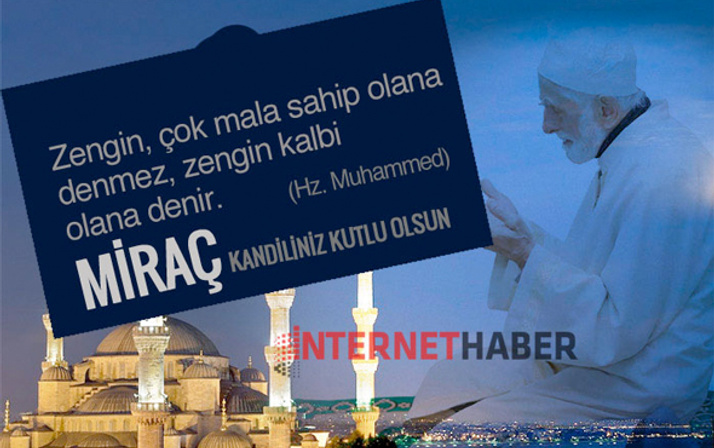 Resimli Miraç Kandili mesajları yeni kutlama sözleri 2018