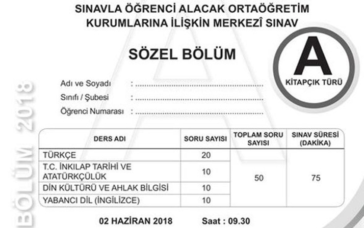 LGS soruları ve cevapları yayınlandı! İşte LGS sonu ve cevapları