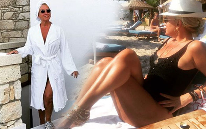 Saba Tümer'in tatili bitmedi! Bu fotoğraflar olay oldu