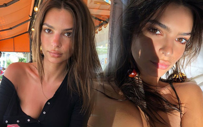 Çılgın model Emily Ratajkowski yerinde durmuyor sosyal medyayı fethetti