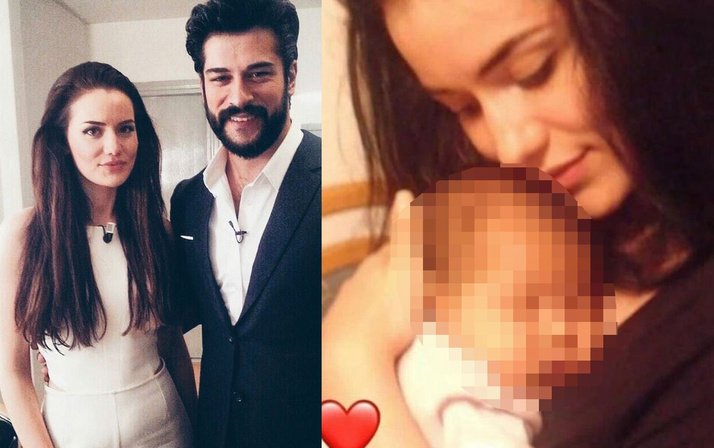 Burak Özçivit ve Fahriye Evcen'in sır gibi sakladığı Karan bebeğin ilk fotoğrafı