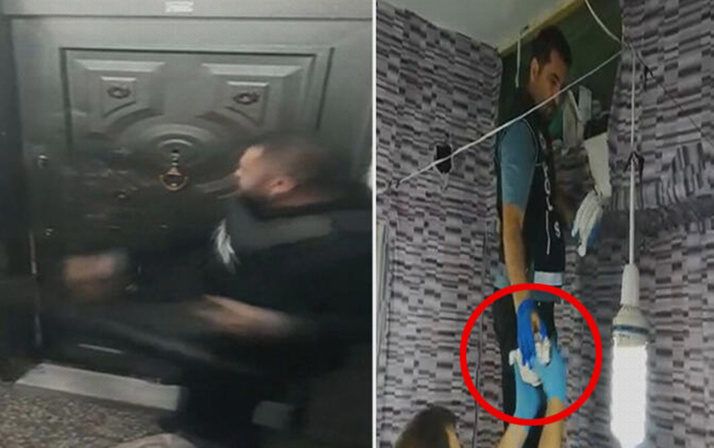 Gaziantep'te iş yeri duvarındaki zuladan esrar ve uyuşturucu hap çıktı
