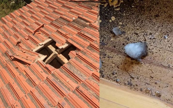 Gökyüzünden düşen buz kütlesi evinin çatısına çakıldı! Gerçek sonradan ortaya çıktı