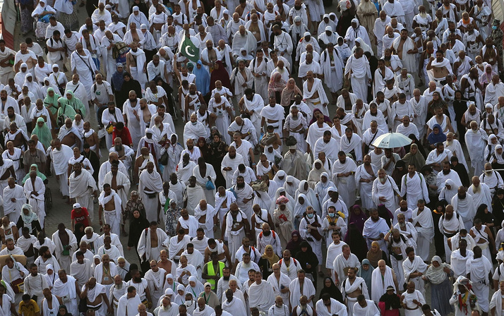 Kutsal topraklardaki Müslümanların Hac sevinci